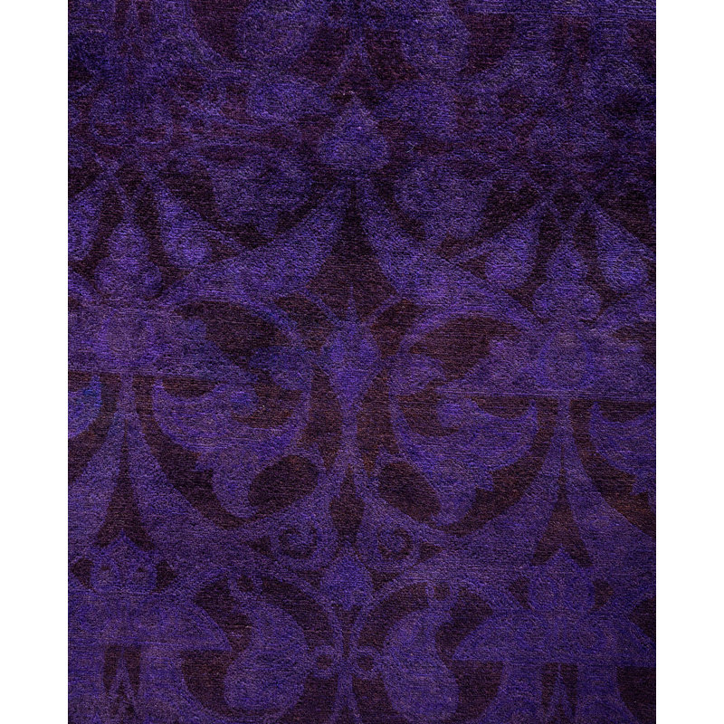 Overdyed One-of-a-Kind 4' 3" X 12' 1" Hand Knotted Area Rug