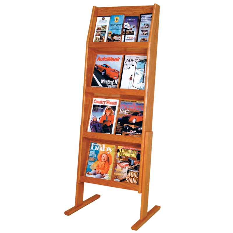 Porte-magazines autoportable Slope, Noir
