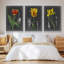 Ensemble de 3 pièces Melon Litme I encadré sur toile-97708713-97708714