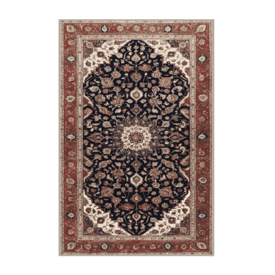 Machine Washable Persian Brown Area Rug