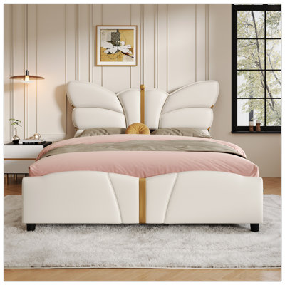 Lit en cuir PU Butterfly