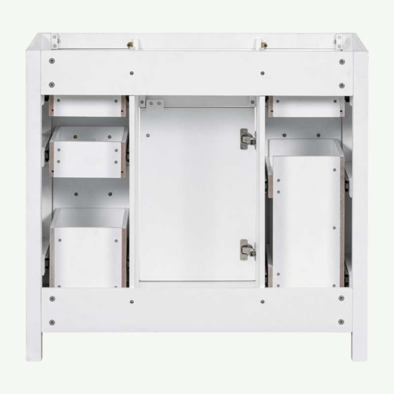[Cabinet seulement] Meuble-lavabo blanc de 36 po (lavabo non inclus)