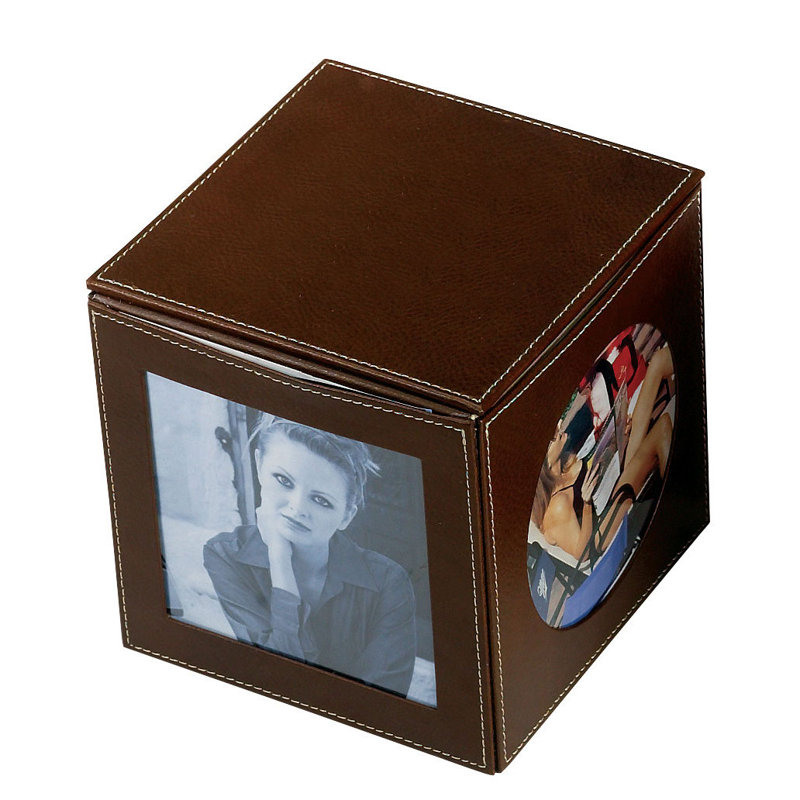Cadre photo de cube mémoire Bellino, Brun