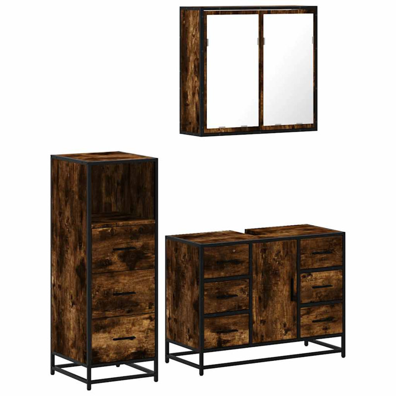 Alltawanna Bathroom Furniture Suite, Rustric Brown