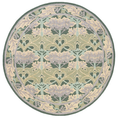 Earthly Treasures Hand Tufted Wool;Cotton;Viscose Geometric Indoor Rug