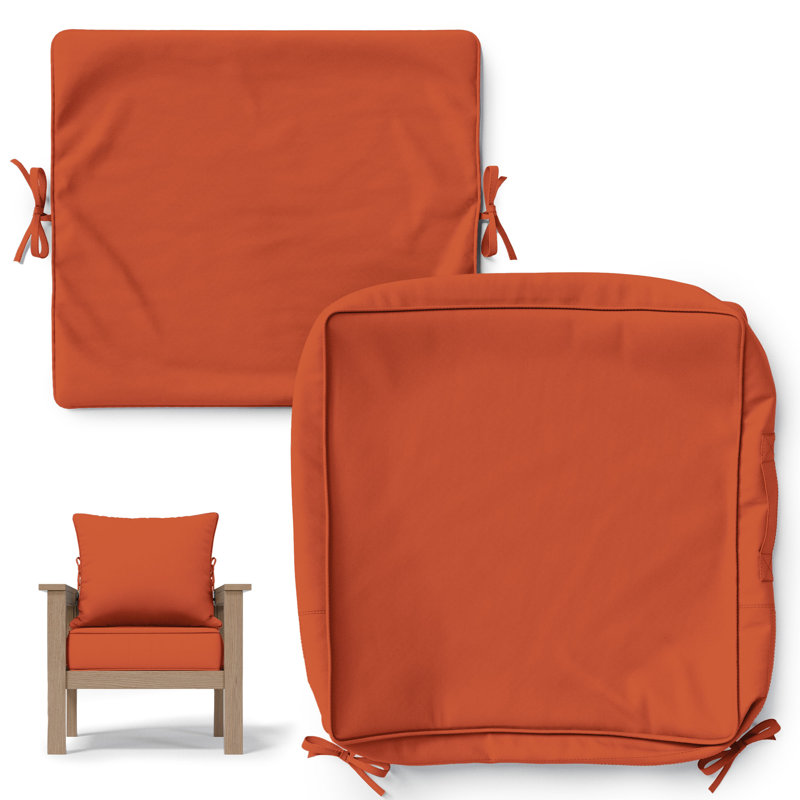 Housse de coussin d'extérieur antidérapante, 1, L 22 po x P 22 po, Orange