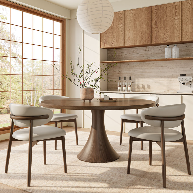 Ensemble de table de salle à manger en bois massif 5 pi / 7 pi, H 29,52 po x l 59,05 po x P 59,05 po