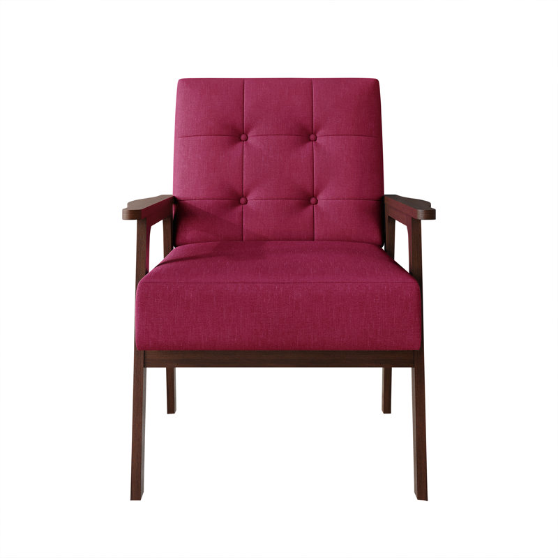Chaise d'appoint en lin rose, Rose