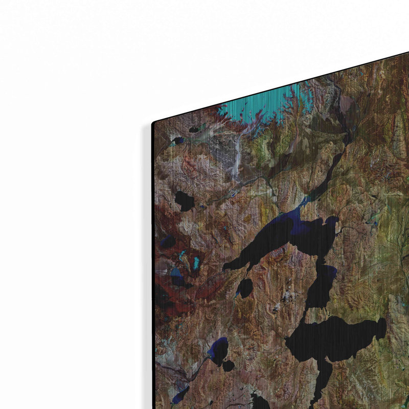 Wrought Studio ™ «Earth as Art: toit du monde», art mural en métal, H 24 po x l 24 po