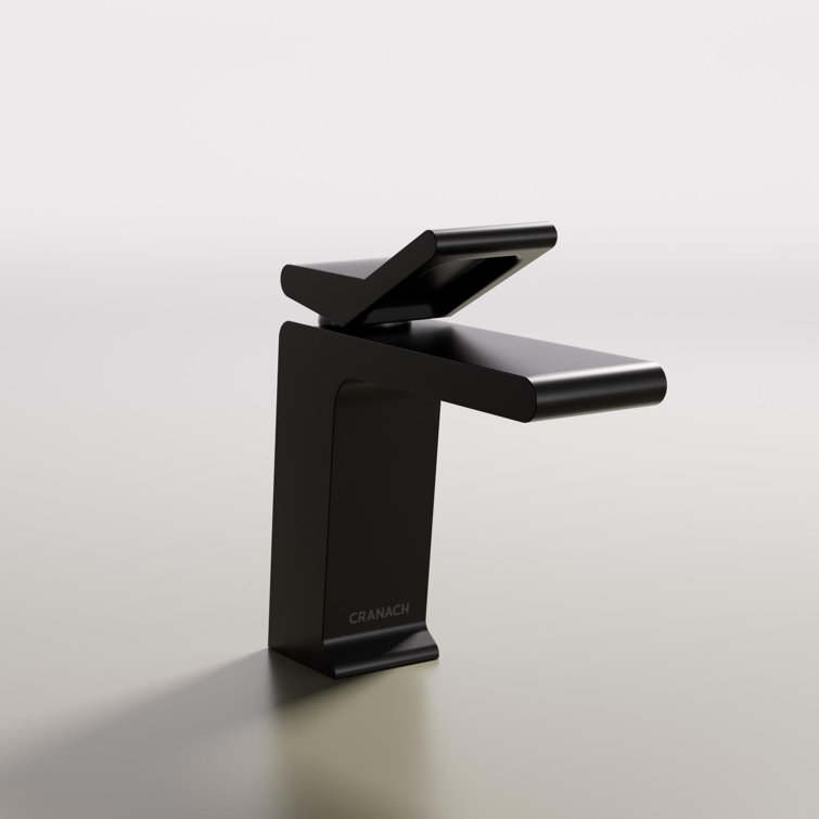 FARNE Waterfall Single-Hole Single-Handle Bathroom Sink Faucet with Pop-Up Drain
