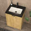 Meuble-lavabo autoportant de 23,6 po Monterey + lavabo en acrylique noir renforcé-664254020