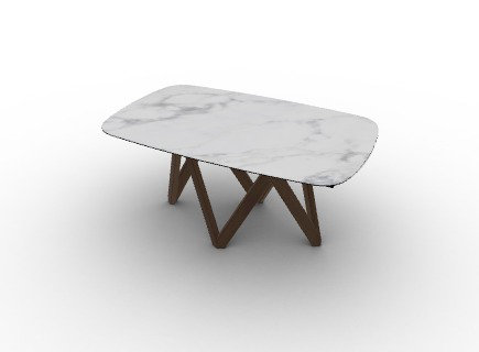 Cartesio Extendable Tables, 29.63"H x 65"L x 39.38"W, Black Statuary Marble, Matt Black
