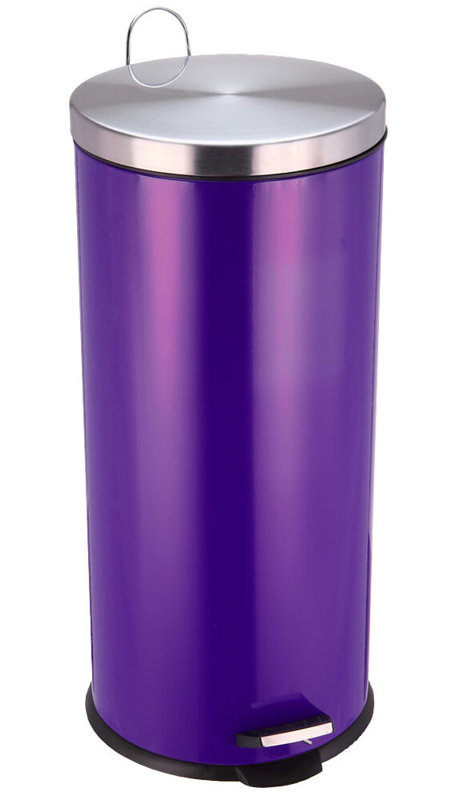 Steel Rubbish Bin - 30L, Purple