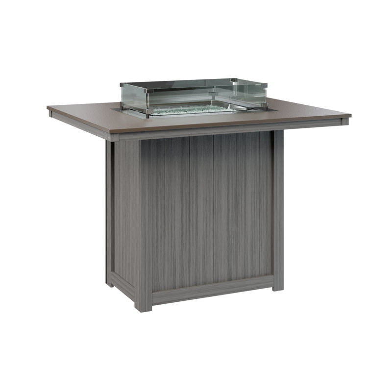 Foyer de table berlinois Donoma, H 39 po x l 41 po x P 54 po, Bronze martelé avec base en bois flotté gris