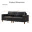 Courbes de style Mid-Century, cuir de polyuréthane respirant, pieds en bois massif, assemblage sans outils en 30 minutes, luxe adapté aux appartements-1244149021-1244149022-1244149025