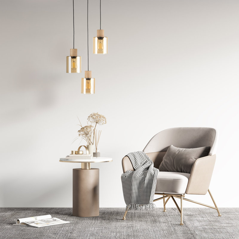 Antonietta 3 - Light Brown Cluster Pendant