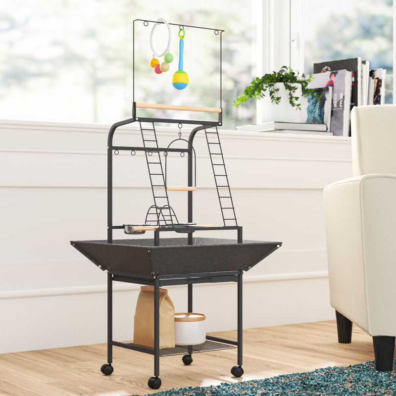 Banc de jeu Heyward Parrot, Petit (H 59 po x l 16,5 po x P 17,625 po)