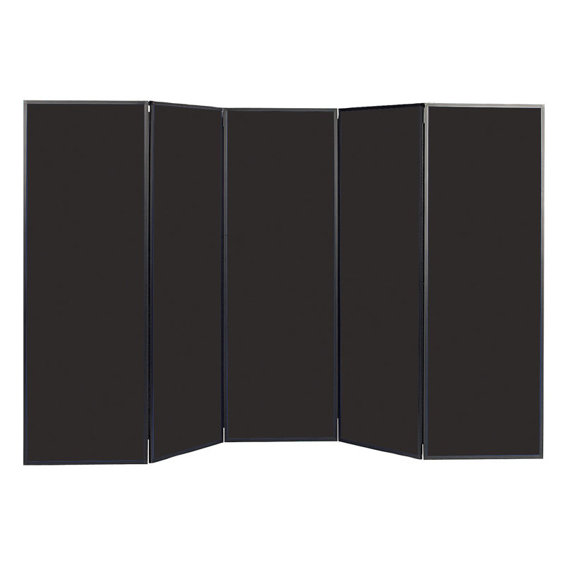  Light Free-Standing Bulletin Board 180cm H x 300cm W, Black, Black