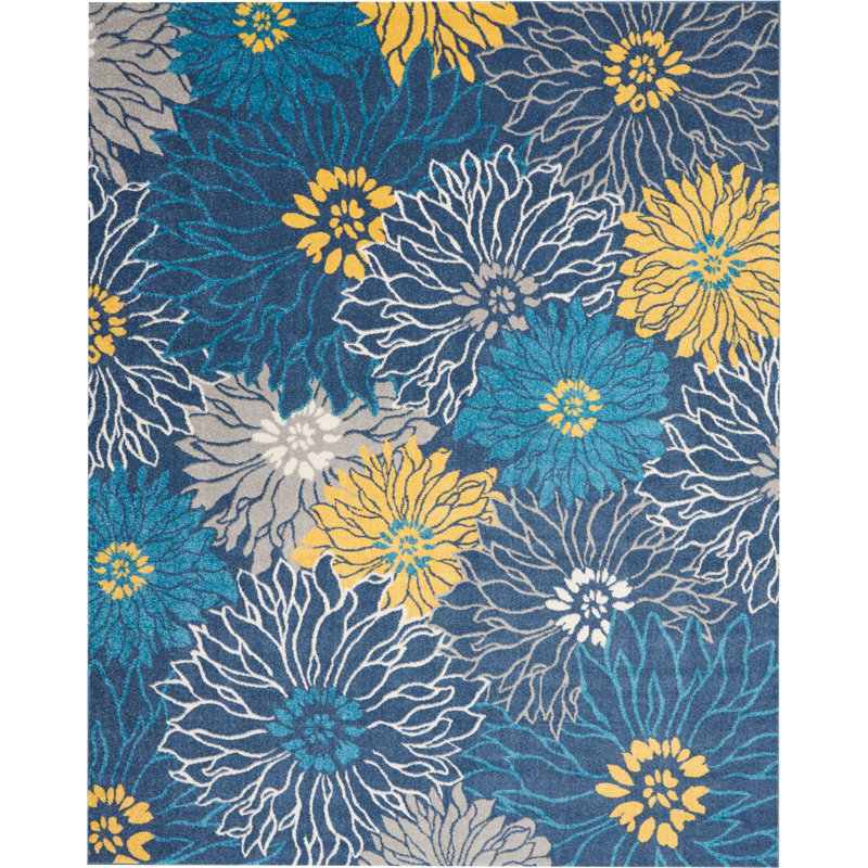 Floral Indoor Rug, Rectangle 8' x 10'