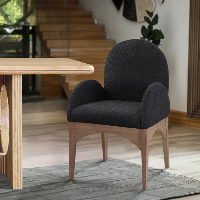 Chaise avec accoudoirs en tissu Waldorf