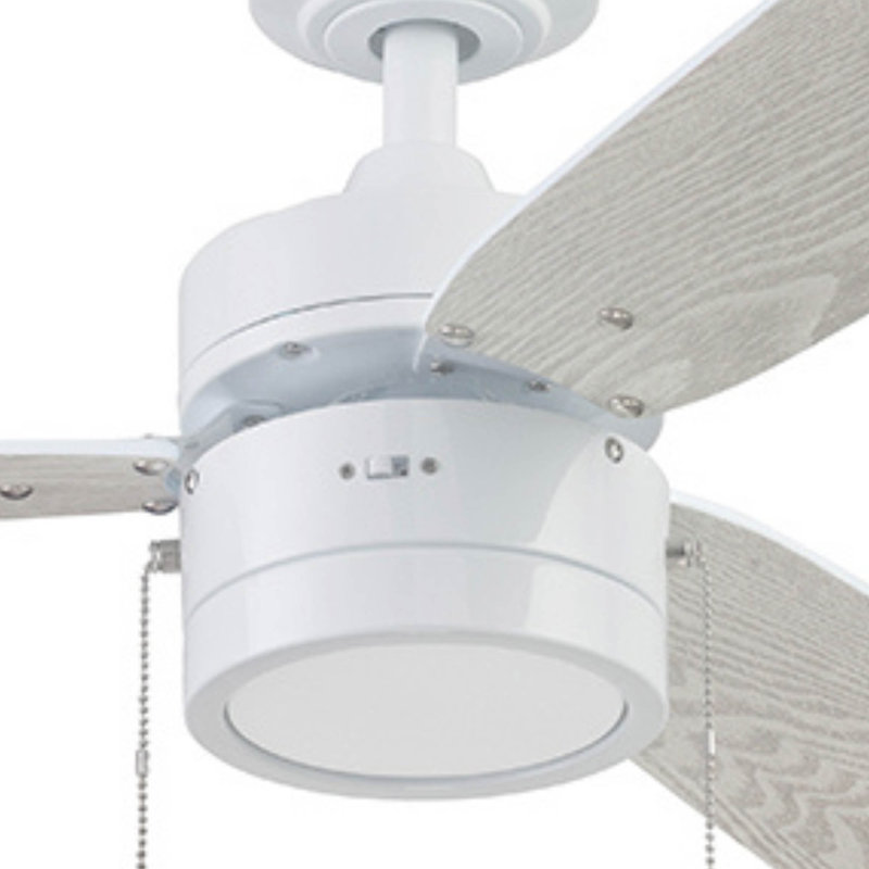 Madrona 52'' Ceiling Fan with LED Light, White, Light Gray