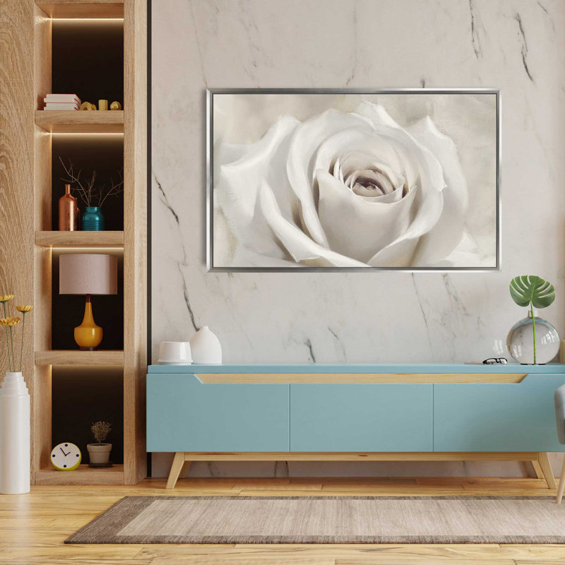 «Dreamy I» par Iorg Levashov - Peinture, L 51,5 po x H 31,5 po, Encadrement argenté