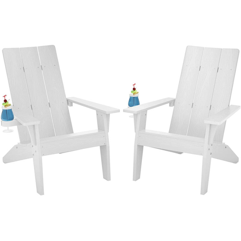 Chaise Adirondack en plastique Academy, Blanc