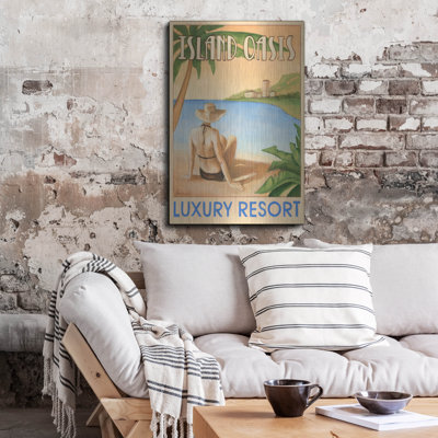 «Island Oasis» par Ethan Harper, art mural en métal