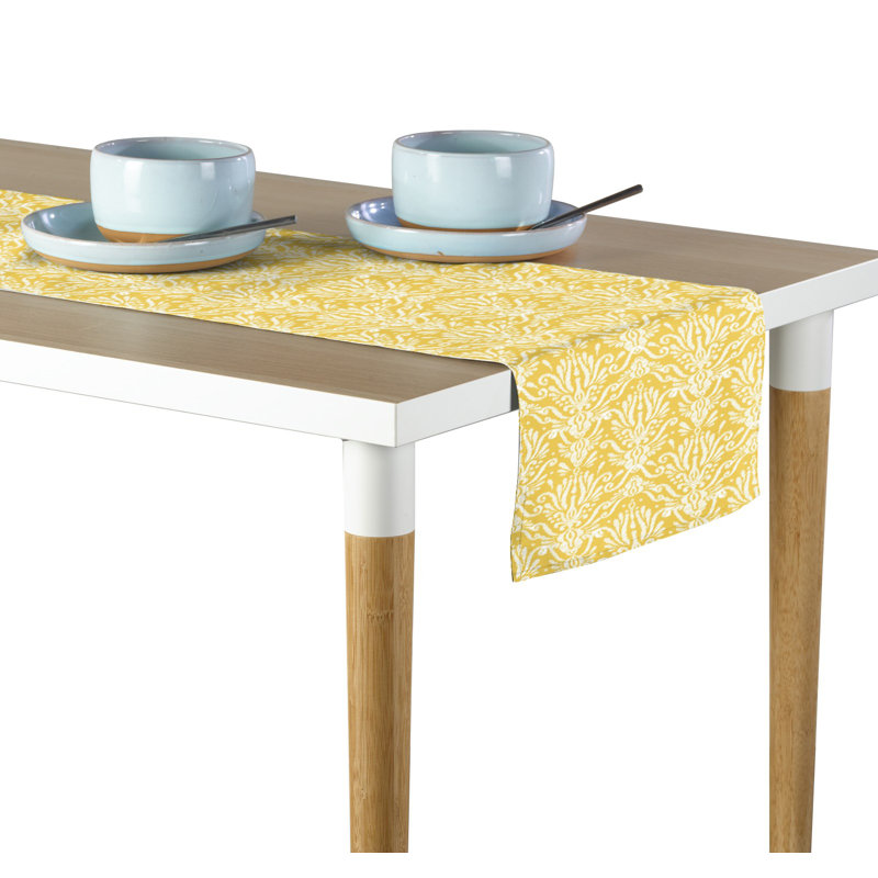 Piner Damask Table Runner, 108" L x 14" D