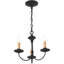 Lustre classique à 3 lumières de style bougie Badia