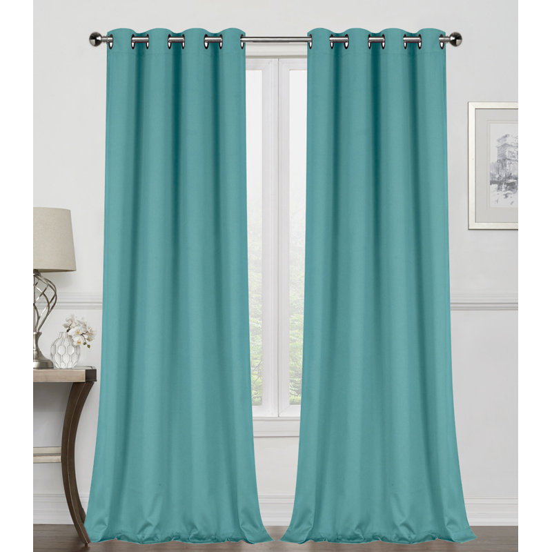 Edmondson Curtain Pair, 50" W x 63" L, Teal