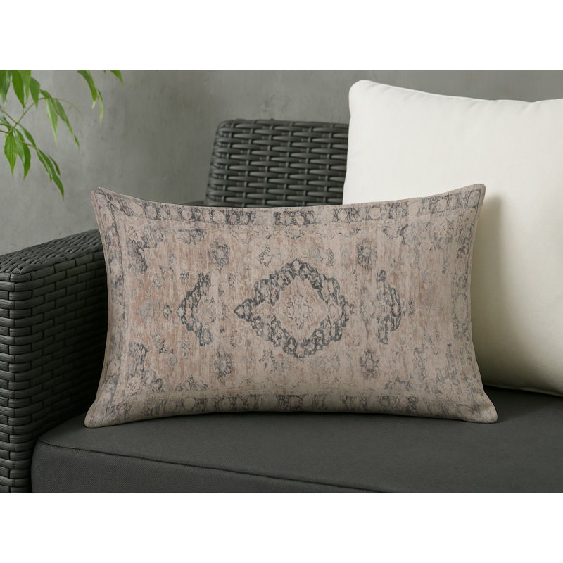 Coussin décoratif intérieur et extérieur Modern, Gris oriental 21, Rectangle H 20 po x l 14 po
