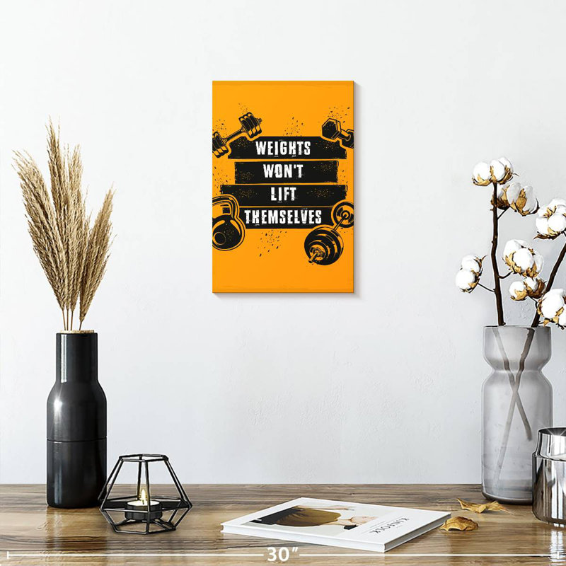 Tergel Weightlifting Quote, 12" H x 8" W