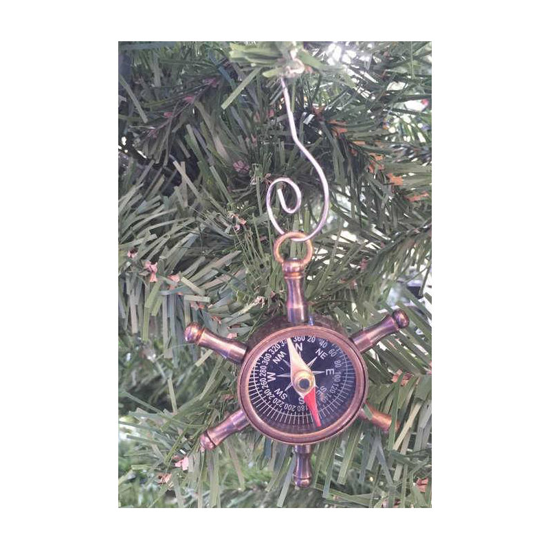 Ornement de noël à bateau wheel compass