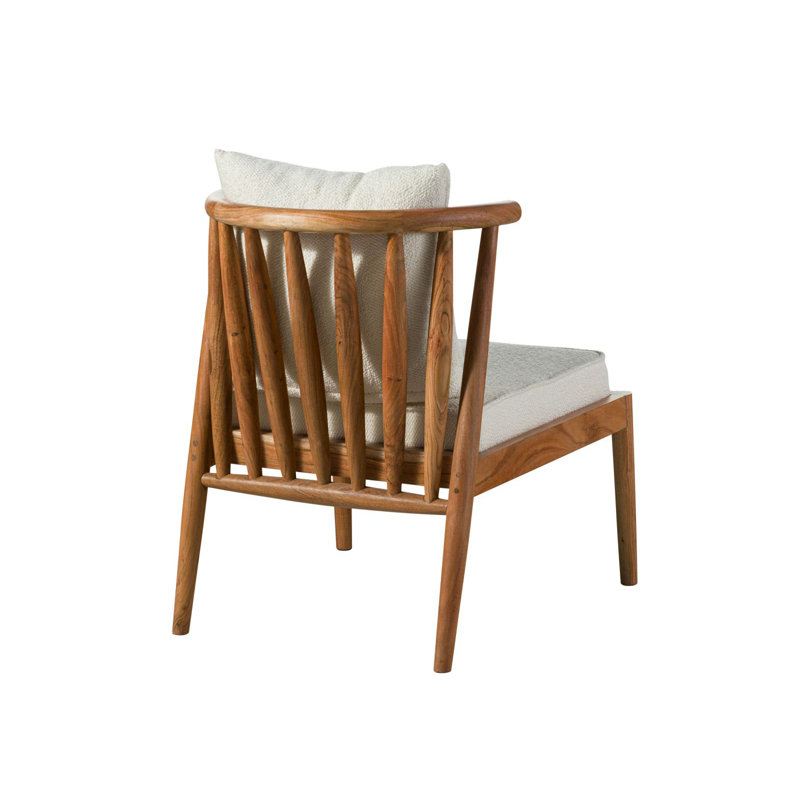 KOPENHAGEN 44cm H Polyester Blend Upholstered Parsons Chair in Ecru