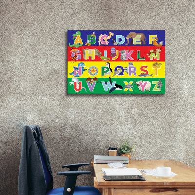 «Alphabet casse-tête» par Erin Clark, art mural sur toile