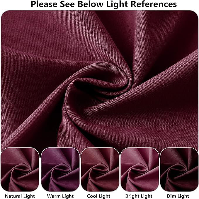 Ranarda Cotton Blend Percale Flat Sheet, Double (4'6), Burgundy