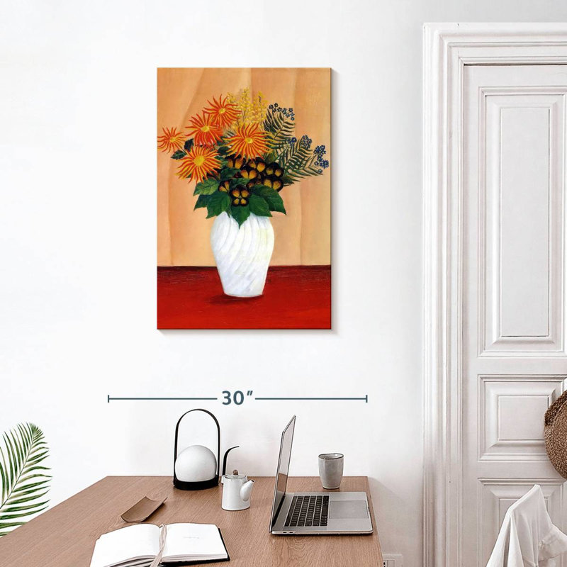 Bouquet de fleurs Harnek 1909-10, H 30 po x l 20 po