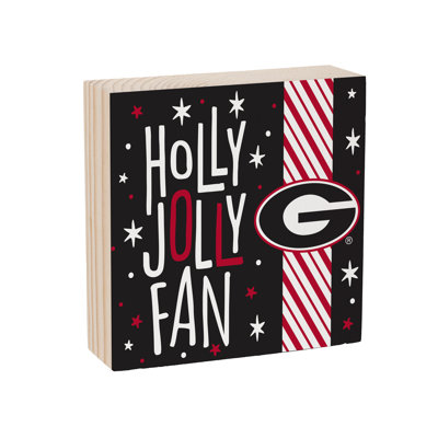 University of Georgia 6" Holiday Wood Plock Wall Sign