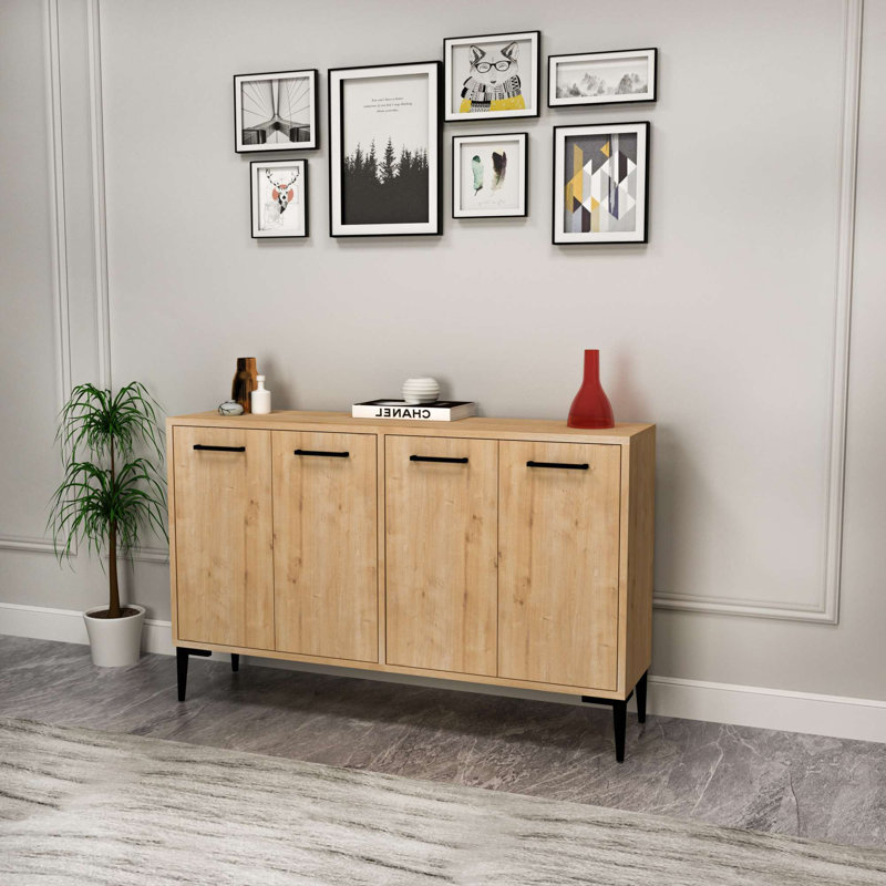 Console moderne, chêne saphir, 47,2 po x 29,5 po x 11,6 po | 100% panneau de particules enduit de mélamine, épaisseur: 0,7 pouce | Design élégant pour le salon et le vestibule, mobilier de maison durable et élégant