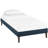 Sharon Polyester Fabric and Wood Bed with Squared Tapered Legs-1867642392-1867642470