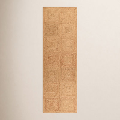 Mykonos Hand Woven Jute Geometric Natural Area Rug
