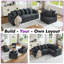 226cm L-Shape Gray Chenille Compression Modular Sectional Sofa, Reconfigurable Deep Seat Corner Couch with Matching Throw Pillows for Apartment Living Room