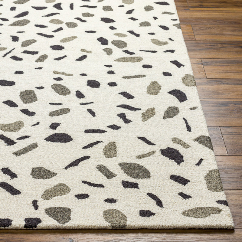 Chrisshawn Wool Abstract Indoor Rug, Rectangle 2' x 3'
