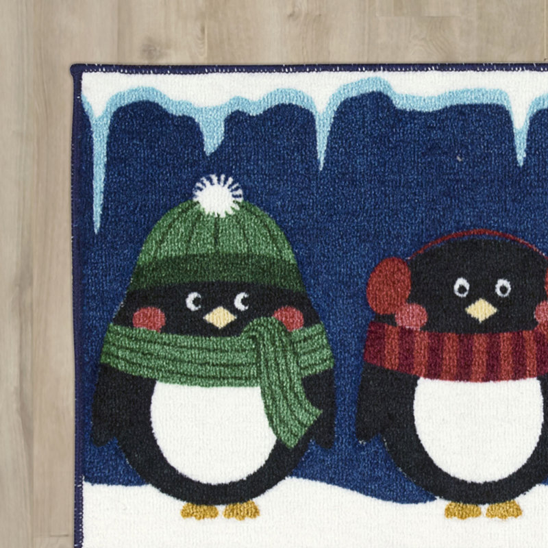 Navy Christmas Indoor Doormat