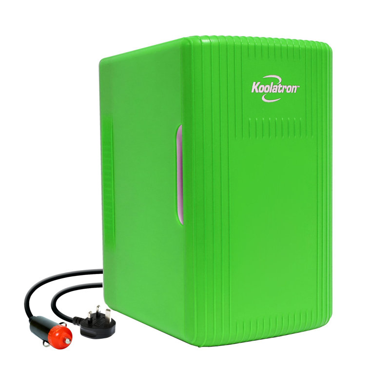 Koolatron Mini Fridge 6L 8 Can Portable Cooler Warmer for Bedrooms Drinks, Green