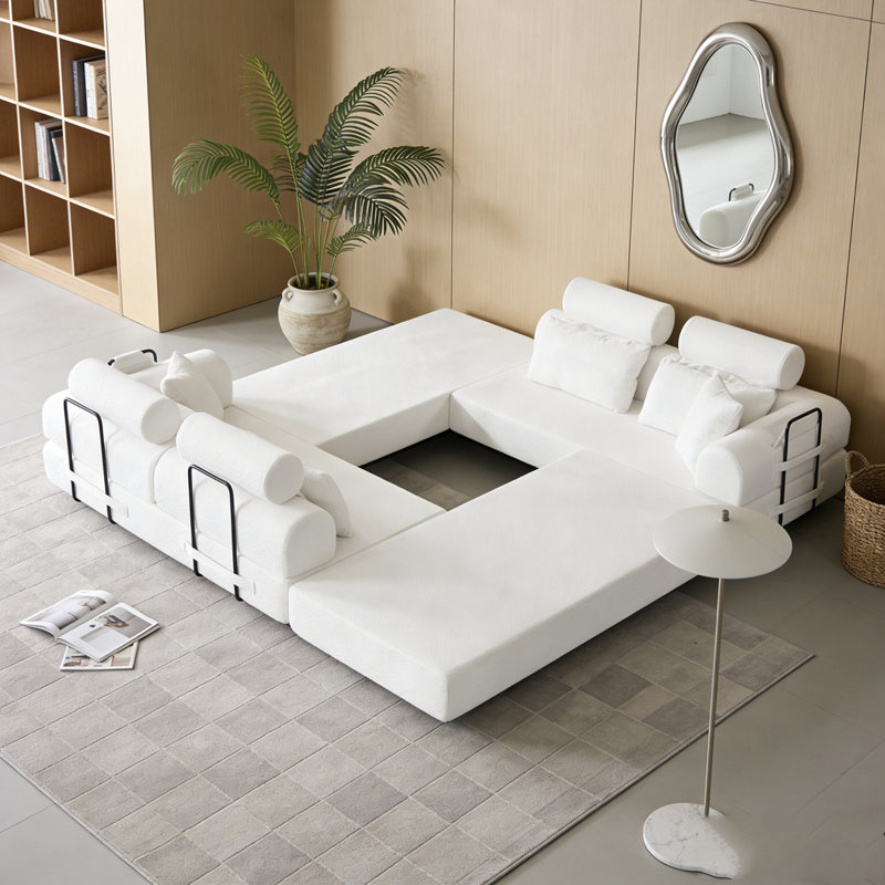 Canapé modulaire en L, Beige