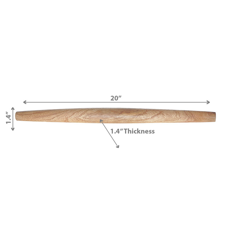 Rouleau à pâtisserie français en bois de manguier