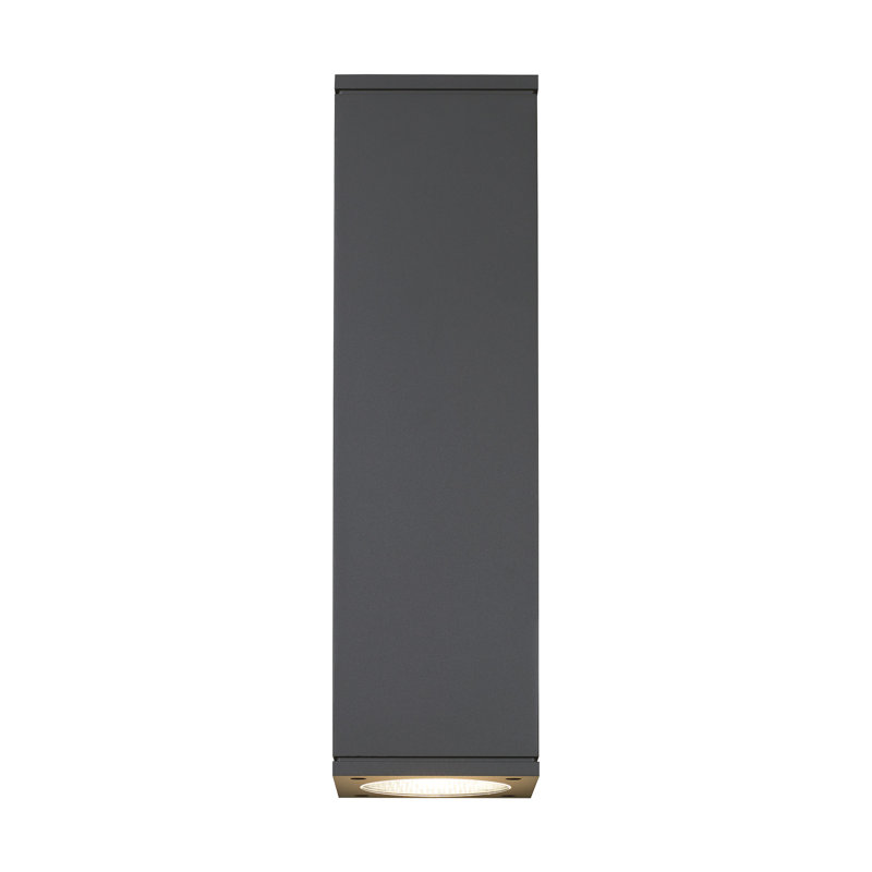 Tegel Outdoor Flush Mount, 18" H x 5" W x 5.6" D, 29.9, Charcoal