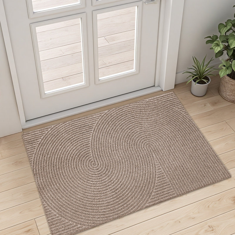 Non-Slip Low Profile Door Mat, 24" W x 36" L, Khaki